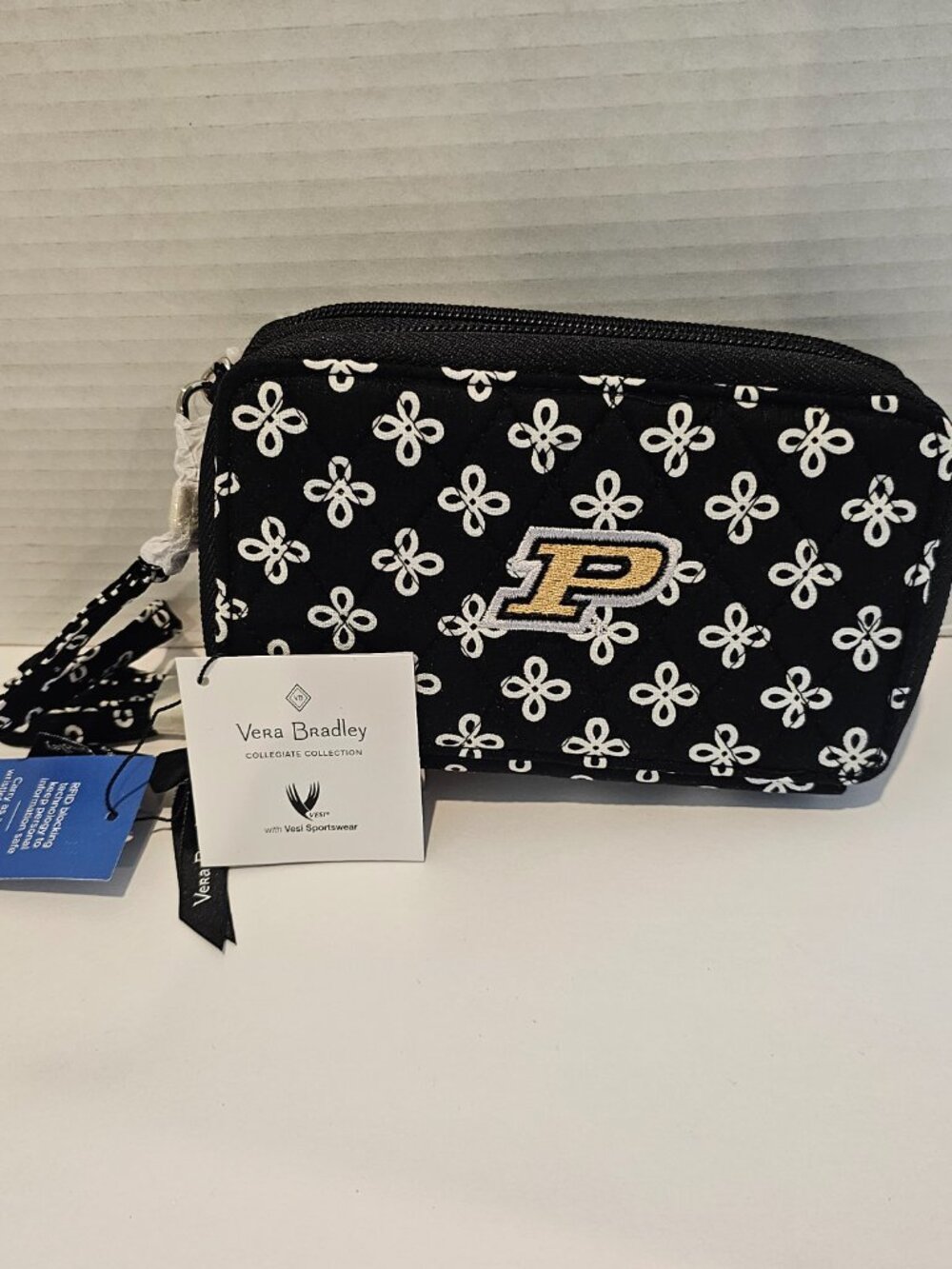 NWT Vera Bradley RFID All in One Crossbody Mini Concerto Purdue Wristlet Wallet - Picture 8 of 13